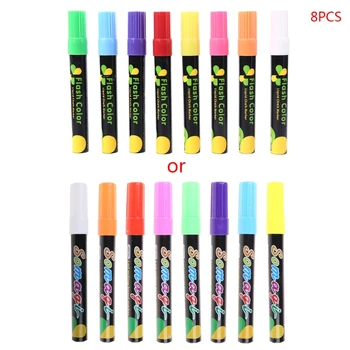 G5AA 8 цветов хайлайтера, флуоресцентный жидкий меловой маркер, неоновая ручка для светодиодного письма Bo 7