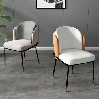 Обеденный стул для спальни, Скандинавский дизайн из искусственной кожи, Салонные обеденные стулья, Обалденный балкон, Обеденный гарнитур Sedie Pranzo Moderne