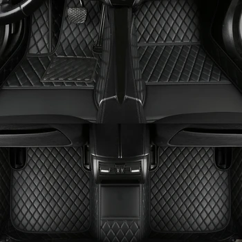 Индивидуальные автомобильные коврики для Toyota Yaris 2008-2013 годов выпуска, Аксессуары для салона автомобиля, ковер из искусственной кожи 15