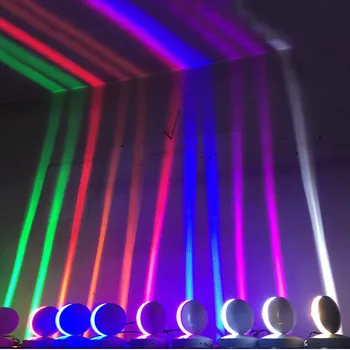 IP54 Водонепроницаемый RGB Narraw Beam Настенный Светильник С Дистанционным Наружным Светодиодным Освещением Подоконника Hotel Aisle Line Ray Wall Washer Spotlight 12