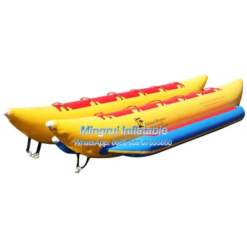 Горячая распродажа 10-местная надувная лодка-банан летучая рыба, буксируемая трубка, игры в аквапарке 8