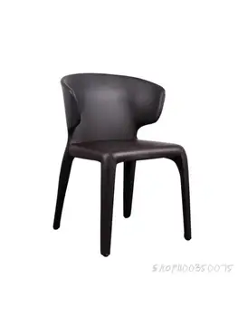 Обеденный стул из скандинавской кожи на заказ, Итальянская Легкая Роскошная Дизайнерская стойка регистрации Креативного магазина, Современное кресло для переговоров для отдыха. 8