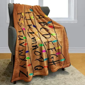Удобное одеяло, Роскошное одеяло, уютные одеяла с мультяшным алфавитом, супер Мягкие накидки для гостиной, спальни 11