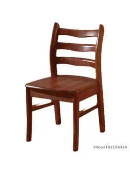 Полностью собранный стул из цельного дерева со спинкой стул табурет обеденный стул домашний ресторан деревянный стул деревянный обеденный утолщенный обеденный 10