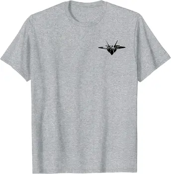 Мужская футболка JHPKJF-22 Raptor с силуэтом истребителя с коротким рукавом, повседневная летняя рубашка с круглым вырезом из 100% хлопка 21
