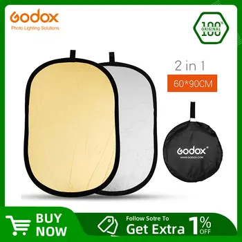 GODOX 2в1 60x90 см Портативный складной световой овальный фотографический отражатель для студии 60x90 см