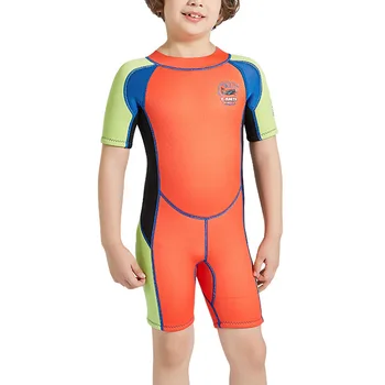Детский неопреновый гидрокостюм, цельный купальник, пляжная одежда, короткий костюм для серфинга