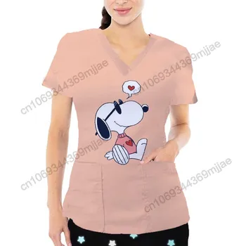 Женские футболки с карманами для Женщин Лето 2023, Униформа медсестры Y2k, Корейская Модная Женская Блузка 2023, Укороченная Одежда в Корейском стиле Yk2 18
