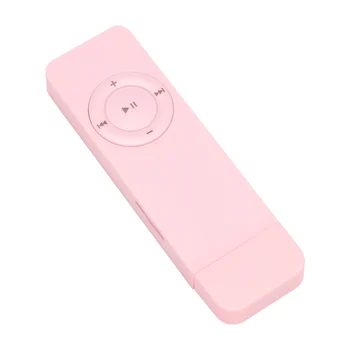 Портативный USB Sport U Disk Mini Mp3 Музыкальный плеер с поддержкой 32 ГБ TF карты (розовый)