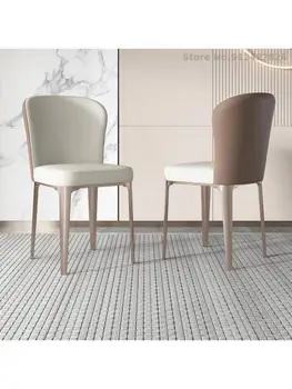 Итальянский легкий обеденный стул с роскошной спинкой, бытовой стул для отдыха в скандинавском ресторане, простой современный сетчатый красный кофейный стул, гостиничный стул 11