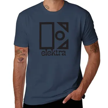 Новая футболка с винтажным логотипом Elektra Records, забавная футболка, эстетичная одежда, футболка оверсайз, футболки для мужчин с тяжелым весом 20