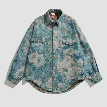 Ретро новое свободное пальто Y2K осеннее женское повседневное в корейском стиле, уличная рубашка в стиле панк-хип-хоп, мужская куртка