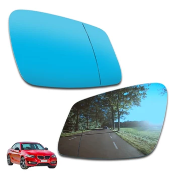 Стекло Левого Правого Бокового Зеркала Синяя Наклейка На Выпуклый Широкоугольный Клей Заднего Вида Для BMW X1 F20 F21 F22 F30 F34 F10 F07 22