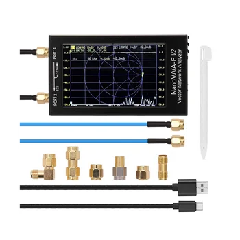 Nanovna-F V2 Векторный Сетевой Веб-анализатор 50 кГц-3 ГГц Антенный Анализатор Тестер сетевого кабеля 4,3-дюймовые Веб-инструменты 9