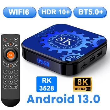 Transpeed Android 13 Wifi6 TV Box RK3528 Двойной WiFi BT5.0 + HDR10 + Поддержка 8K Voice Media 4K 3D Телеприставка 11