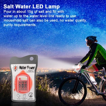Портативный походный фонарь с рассолом 50 лм для путешествий по морской воде, срок службы до 200 часов, складной для кемпинга на открытом воздухе, ночной рыбалки, езды на велосипеде 5