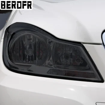 Оттенок Фар Автомобиля Черная Защитная Пленка Прозрачная Наклейка TPU Для Mercedes Benz C Class W204 C63 AMG 2011-2014 Аксессуары 1
