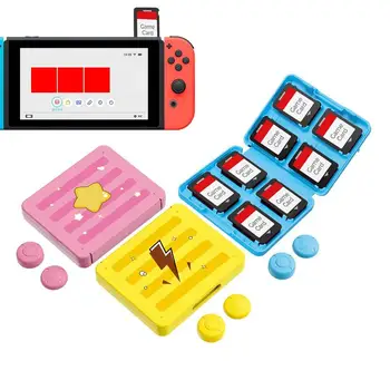 Футляр для карточек для Switch Games, Коробка для хранения аниме-тематики, защитный держатель для игровых карточек со встроенной фиксированной конструкцией, коробки для карточек для путешествий 8