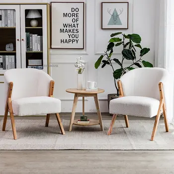 Современные простые стулья для гостиной, мебель для гостиной, Одноместный диван, кресло для отдыха, Домашняя спальня, стул для макияжа из массива дерева