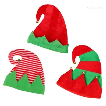 Санта шляпе Рождество шляпа для взрослых, унисекс плюшевые тканевые головные уборы унисекс-взрослый праздник, Санта-шляпа косплей Hat 4