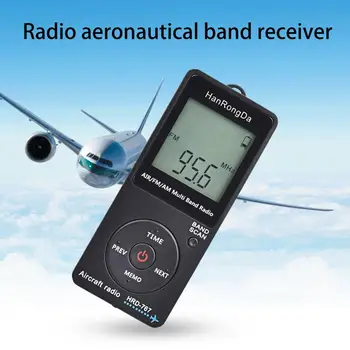 HRD-767 Цифровое радио с ЖК-дисплеем с наушниками FM/ AM/AIR, мини Портативное авиационное радиоприемное устройство, легкое для путешествий 10