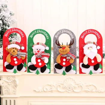 Рождественские украшения для дома, Рождественские дверные подвески, вешалка для Санта-Клауса на Рождество, украшение для дома на Новый 2024 год 11
