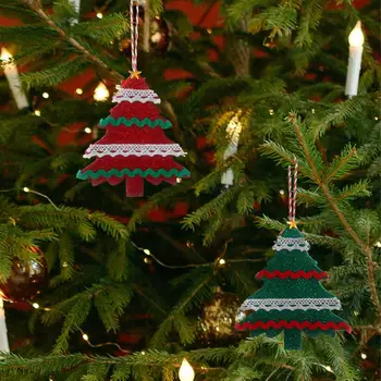 Подвесной декор для Рождественской елки, подвесной декор на шнурке, многоразовые украшения для рождественской елки с блестками ручной работы, подвесные украшения для комнаты 12