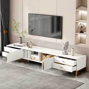 Легкие роскошные деревянные подставки для телевизора, скандинавская мебель для гостиной, современный домашний ТВ-шкаф с выдвижными ящиками, Небольшой квартирный шкаф для хранения вещей 12