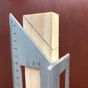 Деревянная квадратная многофункциональная линейка из алюминиевого сплава с калибром 45 90 градусов, Деревообрабатывающие инструменты M4YD 6