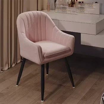 Розовые Бархатные стулья для гостиной Роскошные Скандинавские Лаунджи Кресло для столовой Эргономичный Салон мебели для комнаты Silla Nordica MQ50KT 15