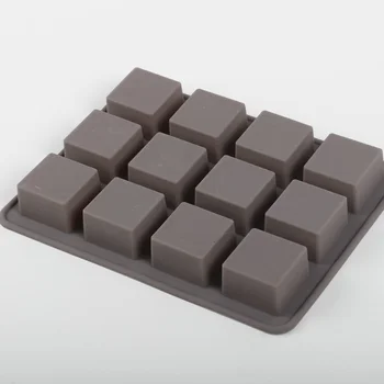 12 пар квадратных форм из силикагеля, форма для шоколада, форма для торта, кубик льда, инструмент для выпечки кубиков льда 5