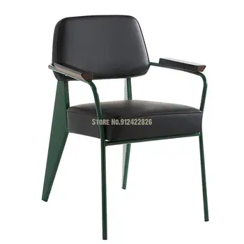 Скандинавский обеденный стул, кафе-бар, простая металлическая спинка, военный офис, повседневный диван, дизайнерское кресло 18