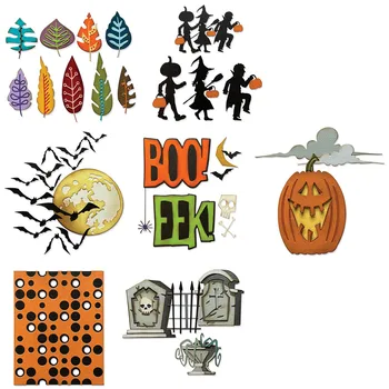 НОВАЯ матрица для вырезания Хэллоуина для декоративных листов DIY для скрапбукинга/фотоальбома A8016 11