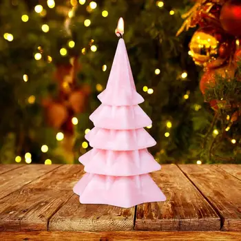 Рождественская елка Силиконовая форма для свечей Ароматерапия Гипсовая смола Гипсовая Силиконовая форма DIY Ароматное украшение вечеринки ручной работы 14