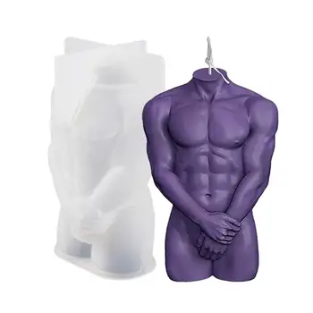 Женская форма для тела 3D Застенчивые Женщины Мужская форма для тела Форма для свечи боди-арт Женские Мужские формы для изготовления поделок своими руками 16