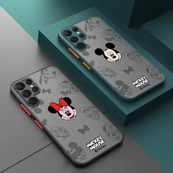 Логотип Minnie Mickey Mouse Для Samsung S23 S22 S21 Note 20 10 Ultra S20 FE S10 Lite Plus Матовый Полупрозрачный Чехол Для Телефона 22