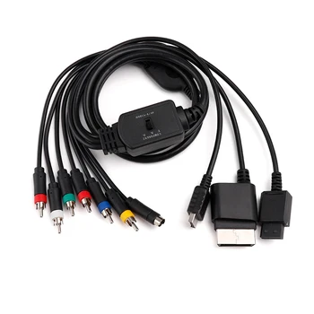 Высококачественный компонентный кабель S-video аудио-видеокабель для игровой консоли XBOX360 /Wii / PS2 /PS3 1,8 м 21