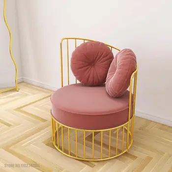 Кресло для отдыха на полу в спальне, Современная спинка, Стальные Дизайнерские стулья для белой комнаты 3