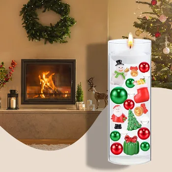 Уникальный дизайн, Набор для изготовления рождественских свечей, Плавающее Красочное Украшение для свечи 2