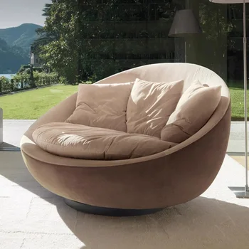 Дизайнерские кресла с откидной спинкой, Ленивый диван, поворотный уличный роскошный салон, скандинавское кресло, диван для спальни, удобная мебель для гостиной Fauteuil 17