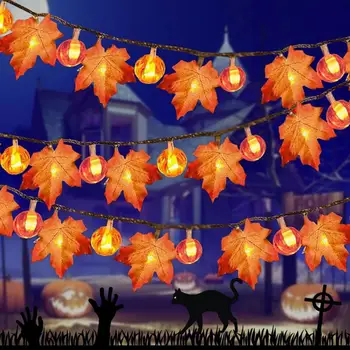 8-образная гирлянда для Хэллоуина в форме тыквы, черепа, шариков для глаз, призрачного праздничного фонаря для вечеринки, трюка или угощения, декора на День Хэллоуина 4