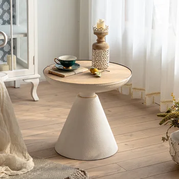 Легкий, роскошный журнальный столик из кованого железа в стиле ретро, гостиная, Домашний балкон, журнальный столик, Маленький круглый столик 6