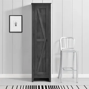 Шкаф для хранения шириной 18 дюймов, серый в деревенском стиле 7