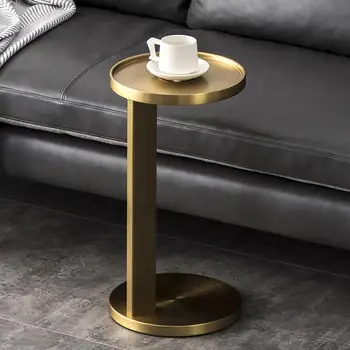 Низкий кофейный угловой диван-консоль, столик для прихожей, бистро, круглый стол в скандинавском стиле для гостиной, мебель для прихожей YX50CT 3